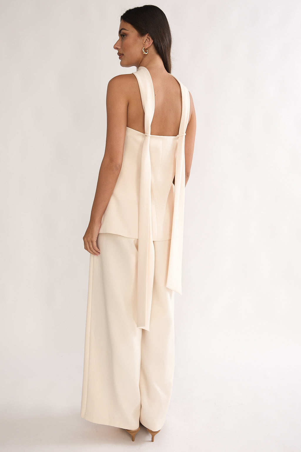 Florene Strapless Split Scarf Top Vanilla by Selfie Leslie
