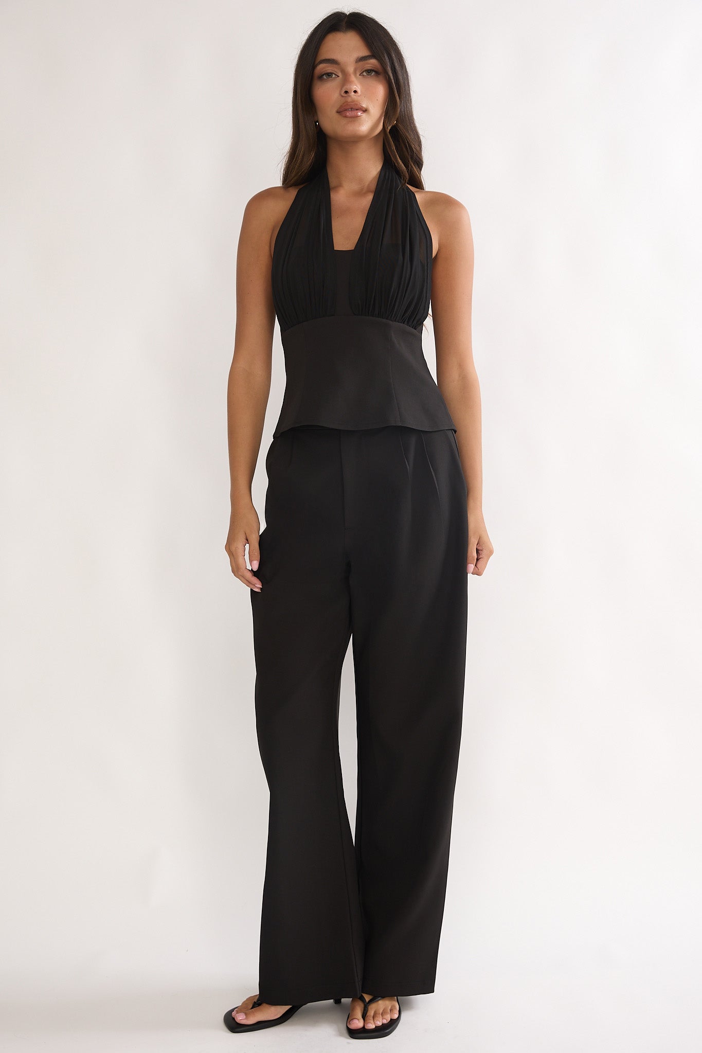 Meri Side Pocket Trouser Pants Black by Selfie Leslie