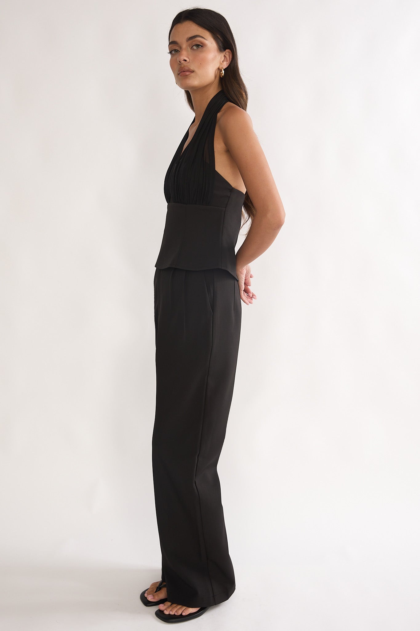 Meri Side Pocket Trouser Pants Black by Selfie Leslie