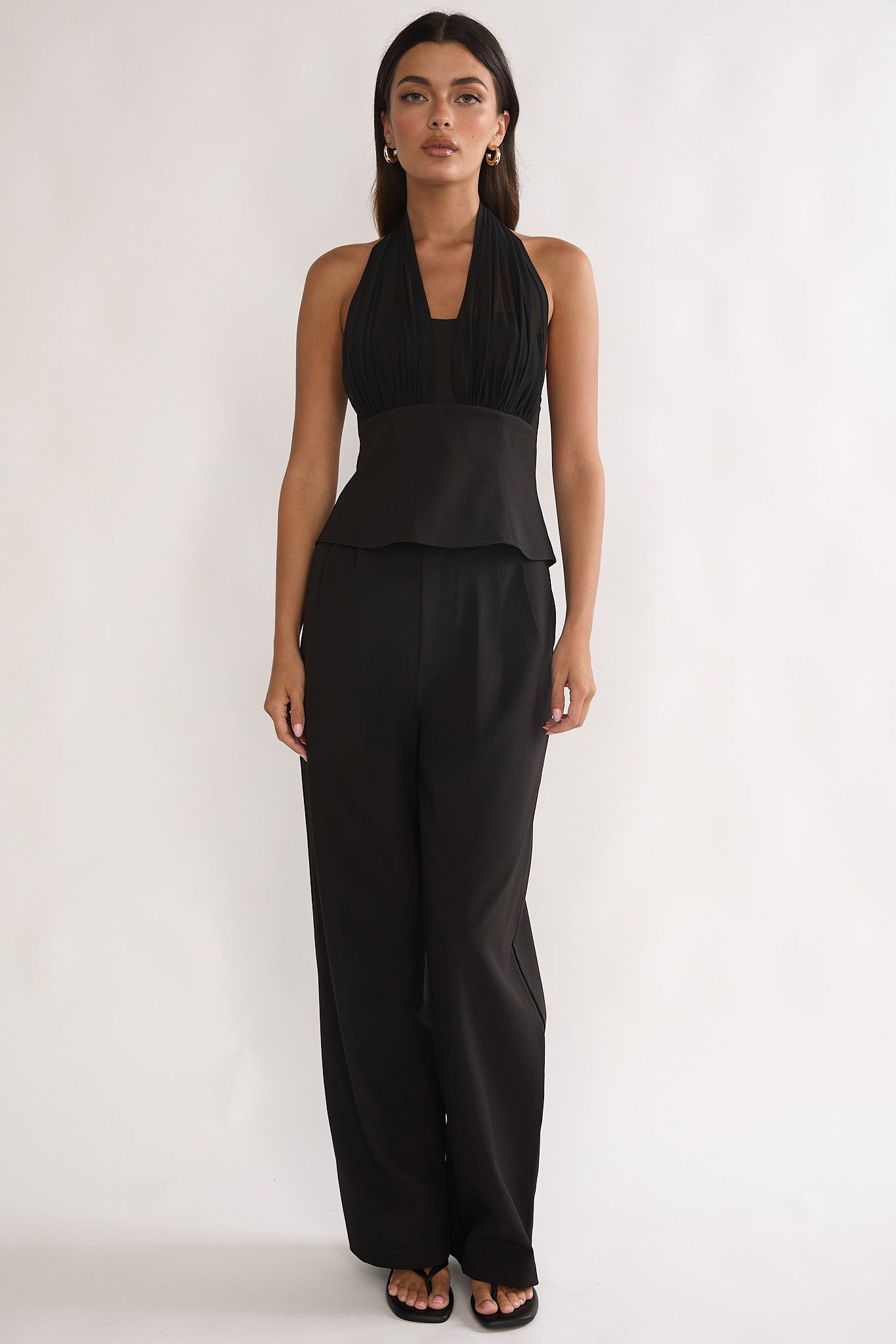 Meri Halterneck Top Black by Selfie Leslie