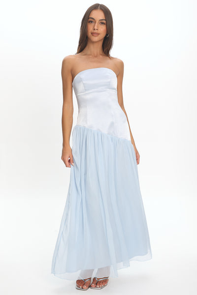 kaari blue dress Karielle Asymmetric Drop Waist Maxi Size:42 / 6 US Charming Mermaid Navy Blue Its perfect for a Apricot Dresses