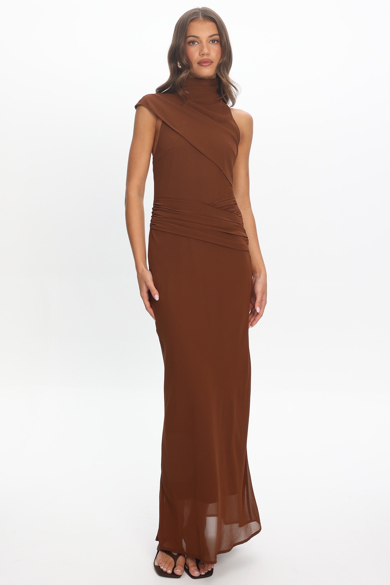 high neck maxi evening dress ZELMA HIGH NECK MAXI DRESS - BLACK