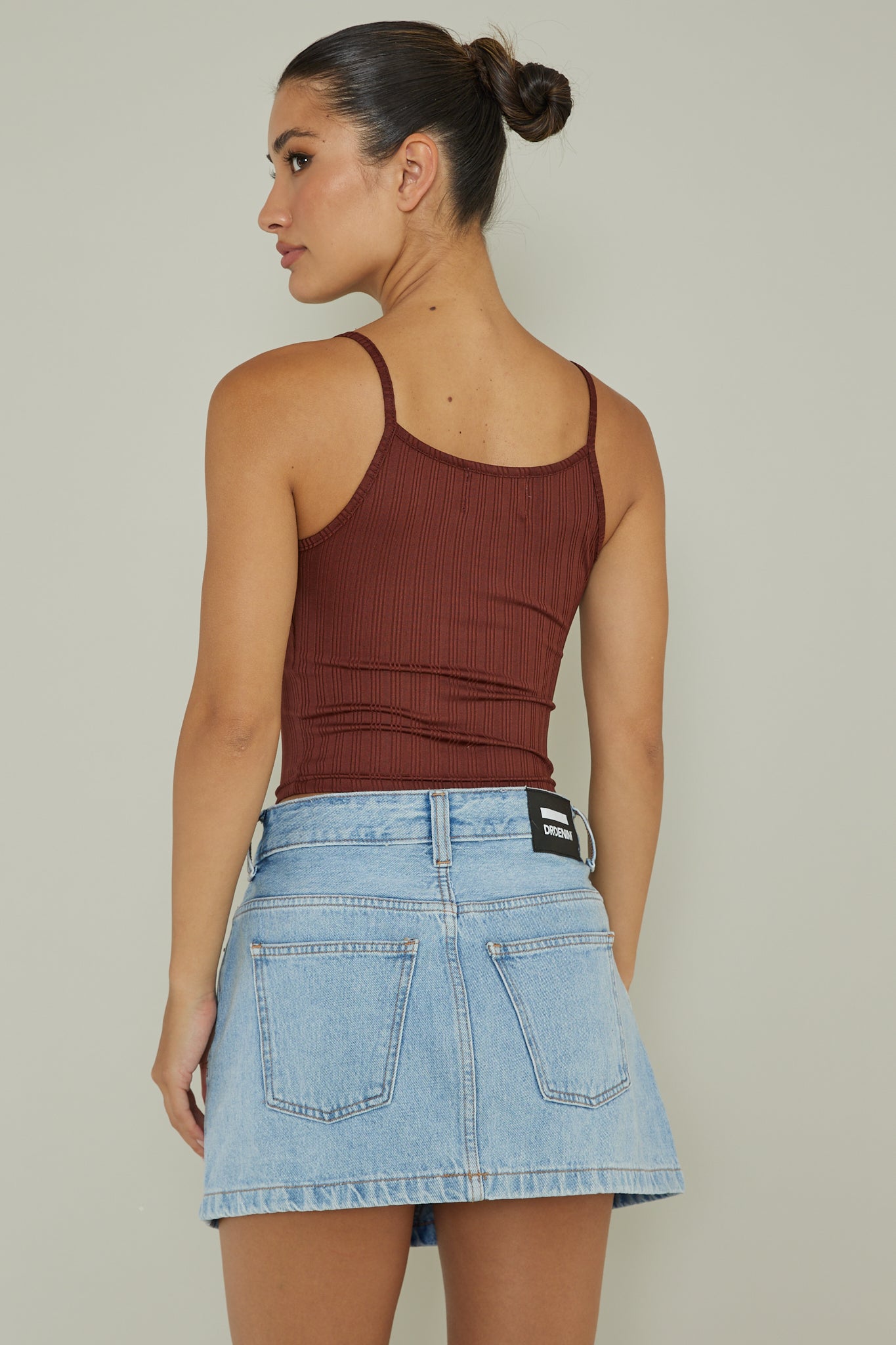 Sold Out Ribbed Cami Top Chocolate by Selfie Leslie