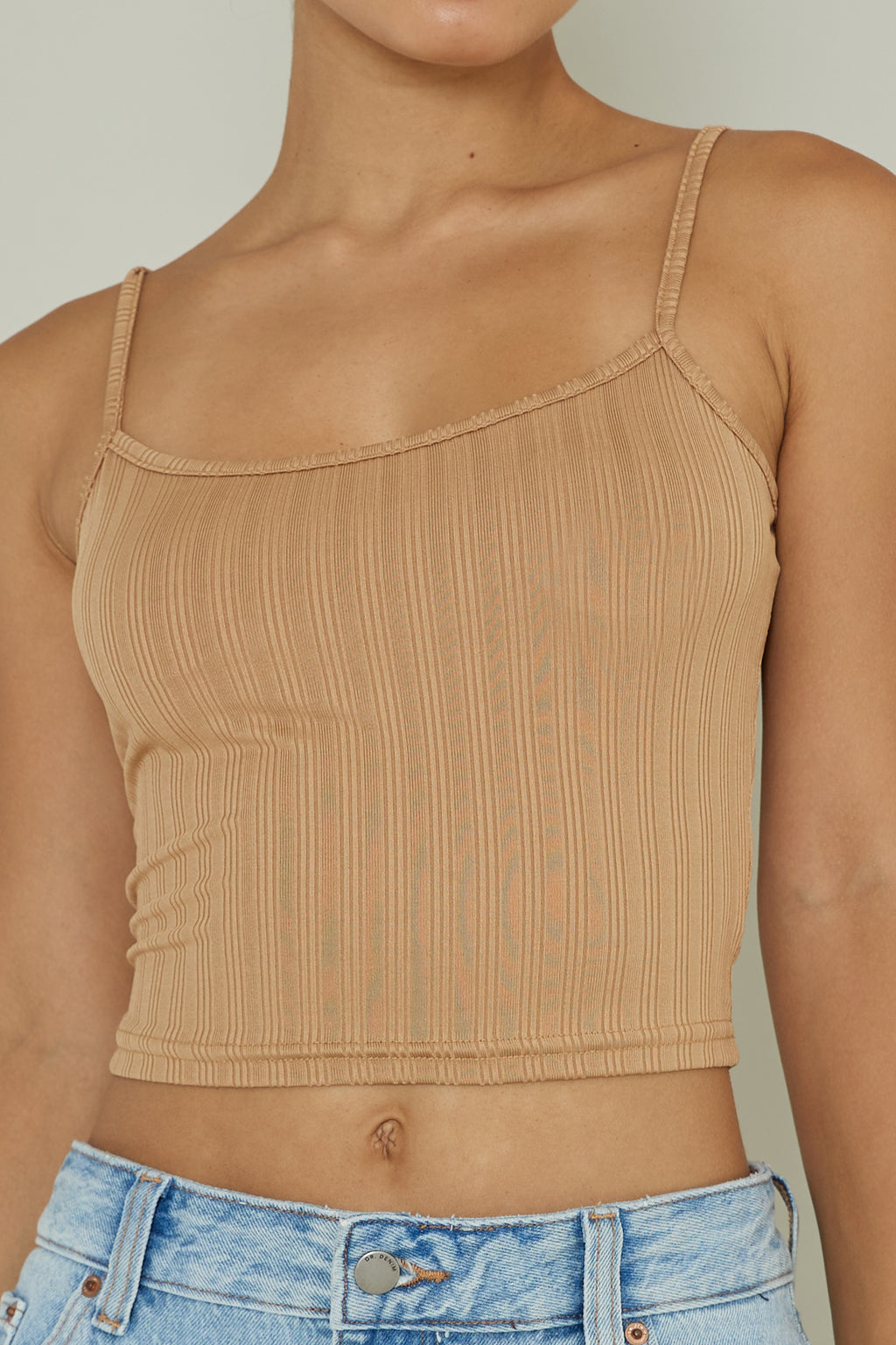 Sold Out Ribbed Cami Top Mocha by Selfie Leslie
