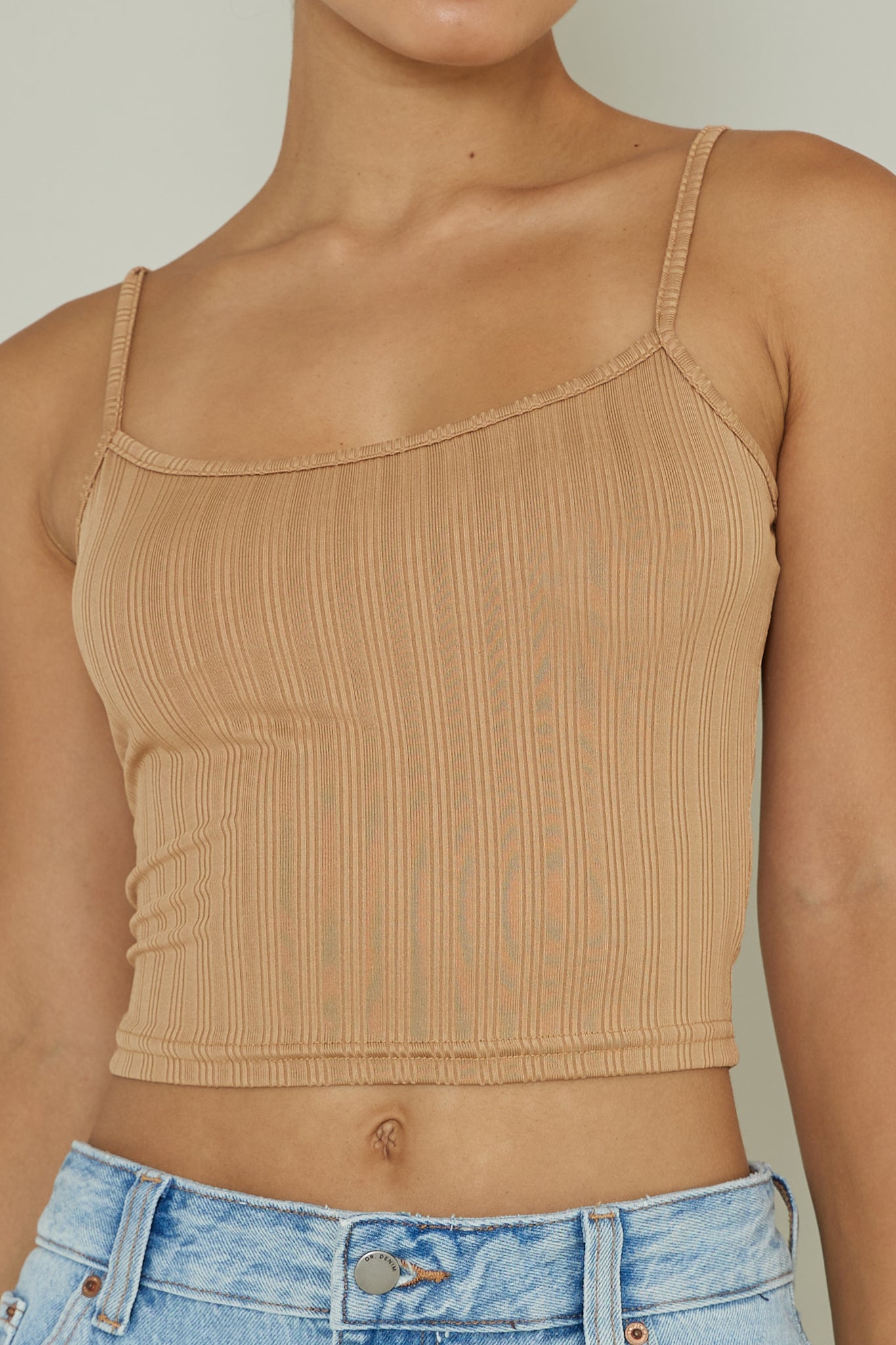 Sold Out Ribbed Cami Top Mocha by Selfie Leslie