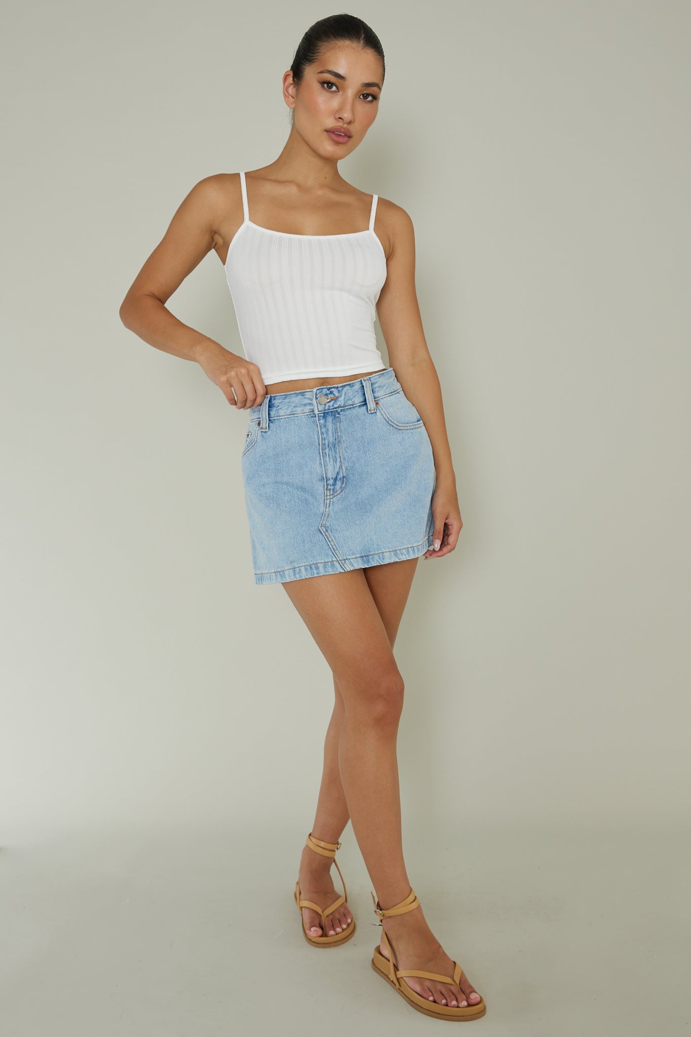 Sold Out Ribbed Cami Top White by Selfie Leslie