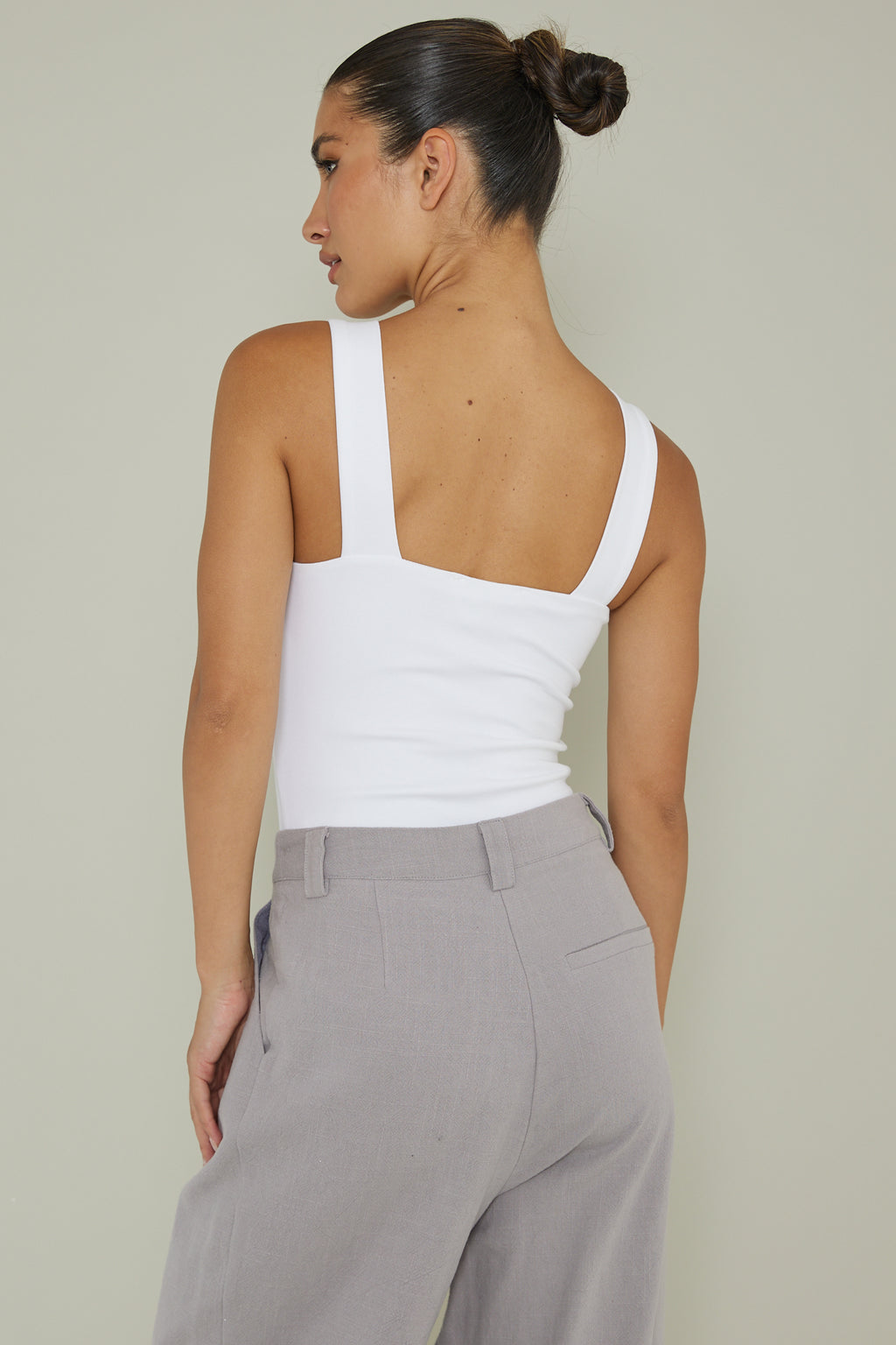 High Time Square Neckline Leotard White by Selfie Leslie