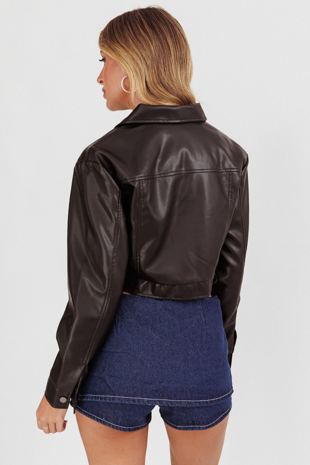 Navigator Snap Button Jacket Black by Selfie Leslie
