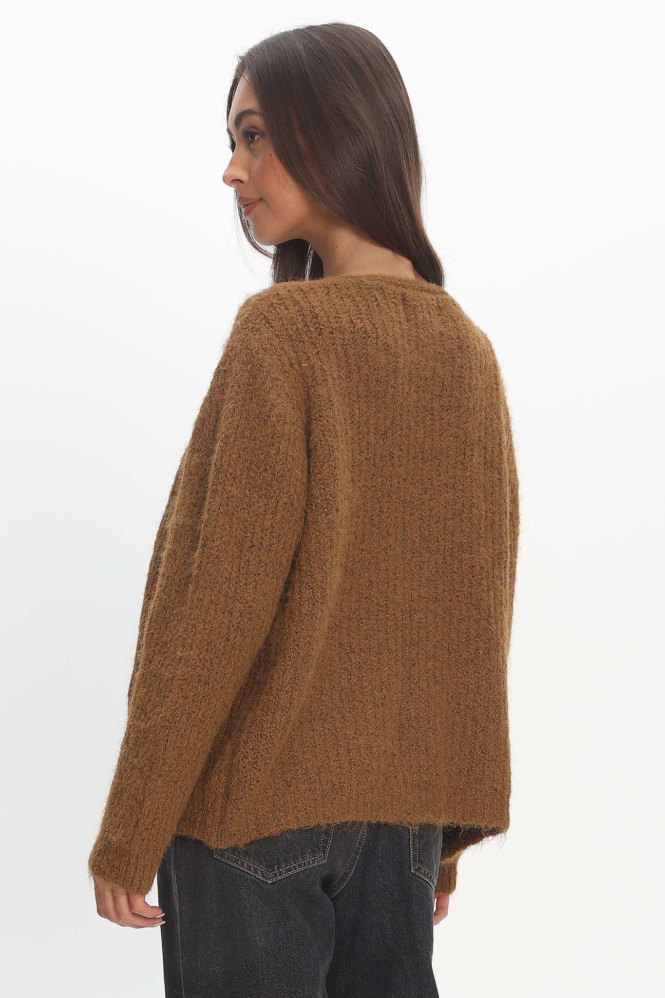 Jorie Knit Cardigan Brown