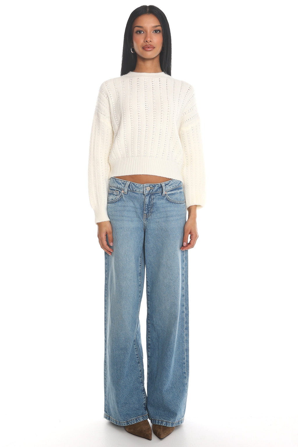 Cadence Knit Sweater Cream by Selfie Leslie