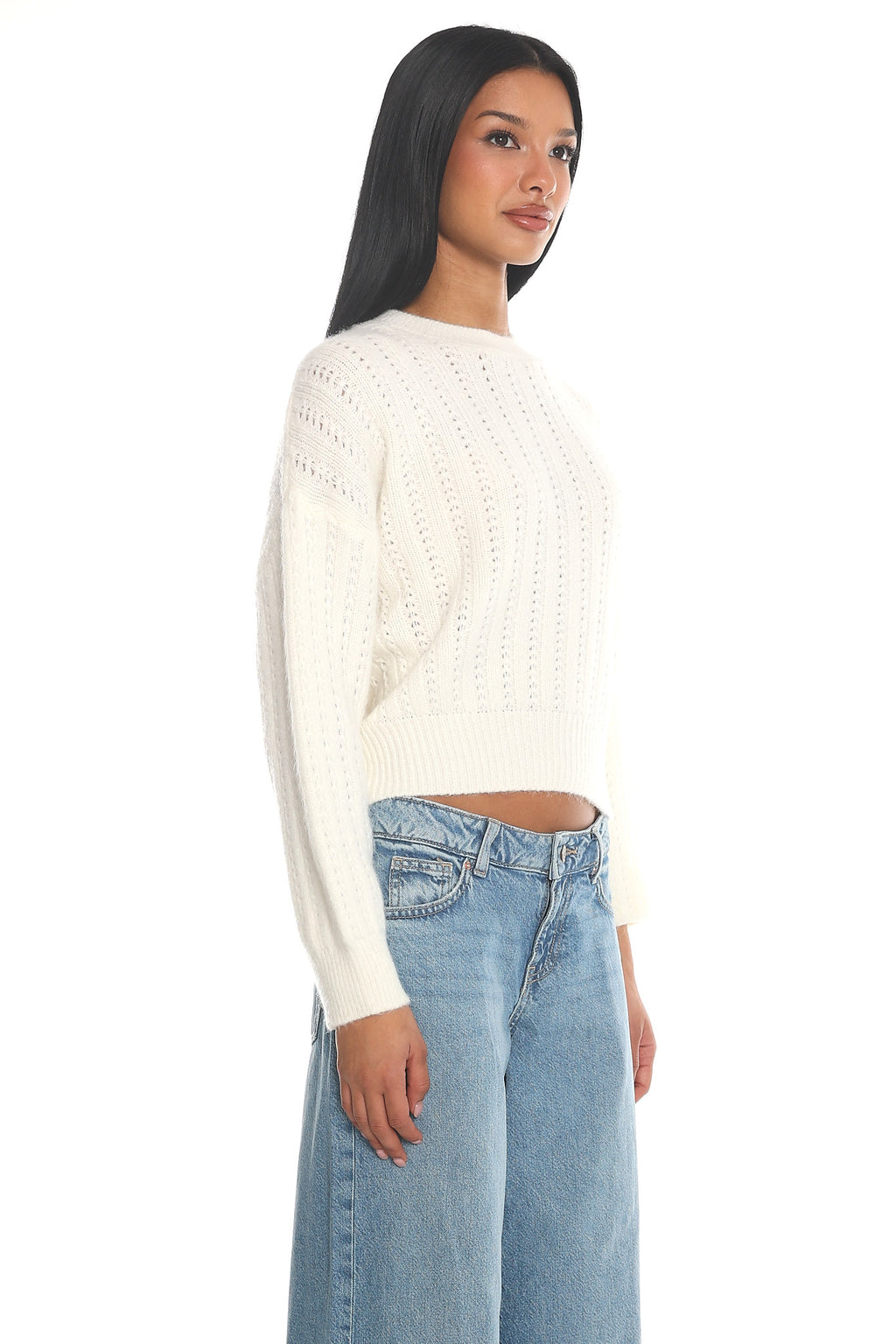 Cadence Knit Sweater Cream by Selfie Leslie