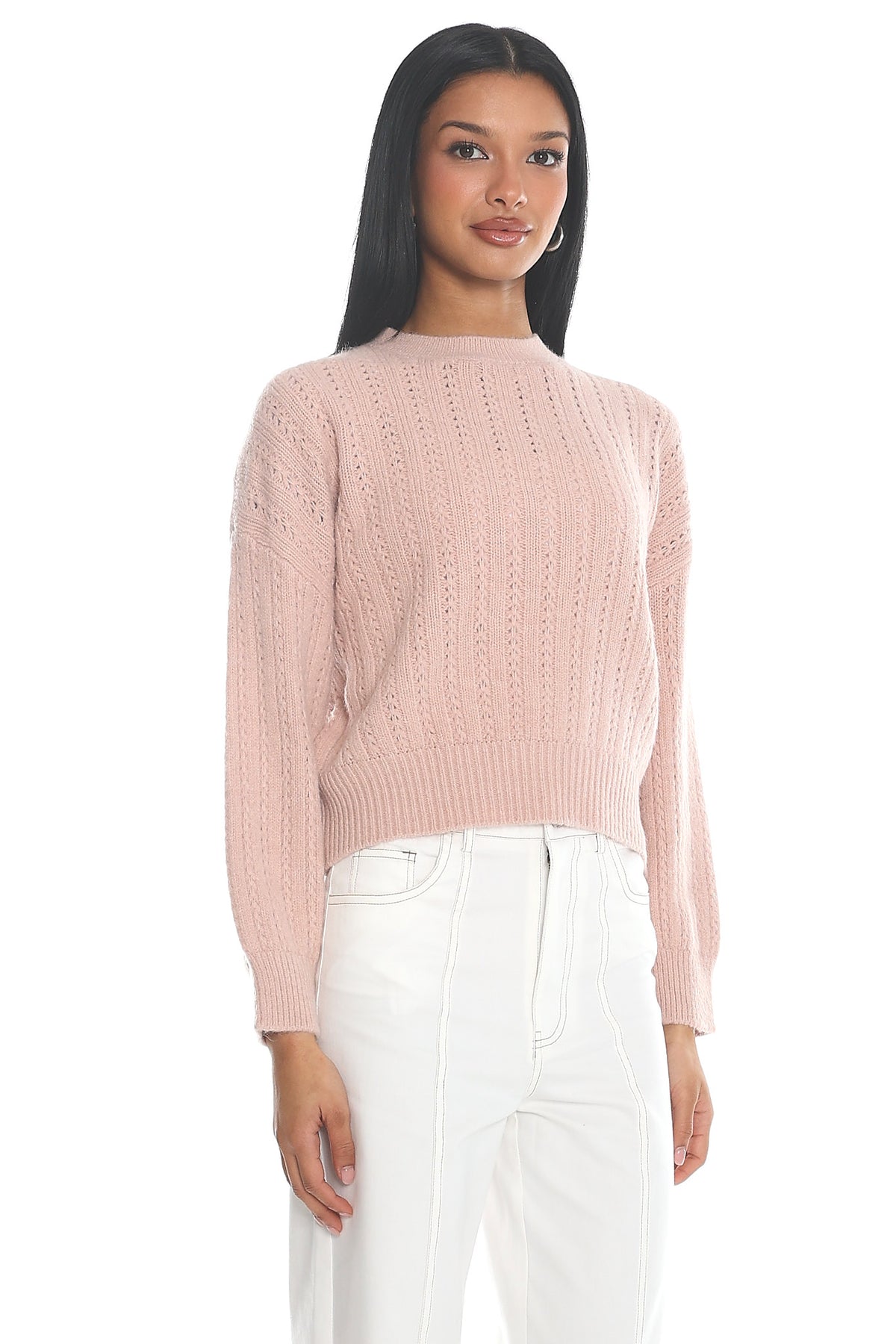 Cadence Knit Sweater Pink