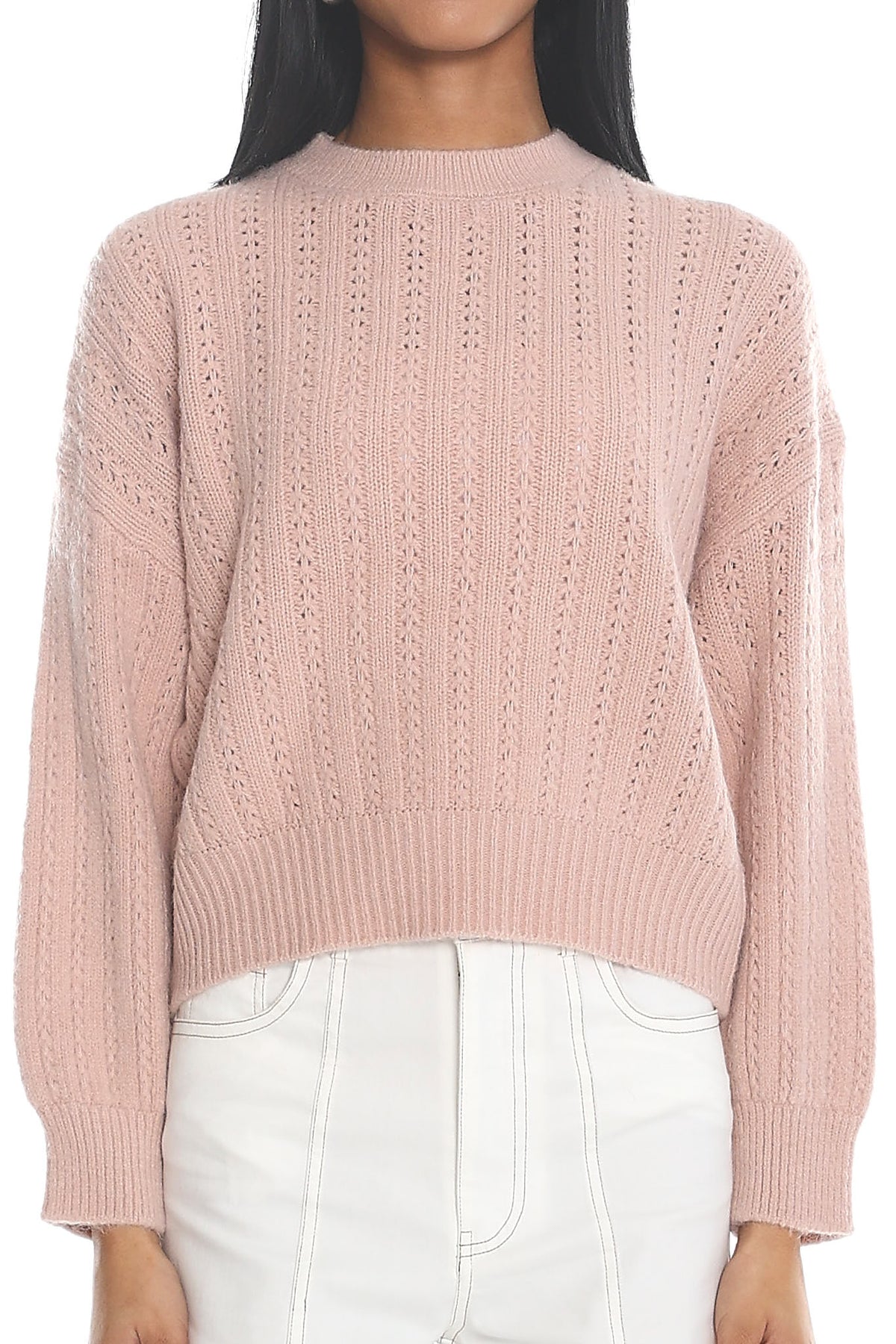 Cadence Knit Sweater Pink