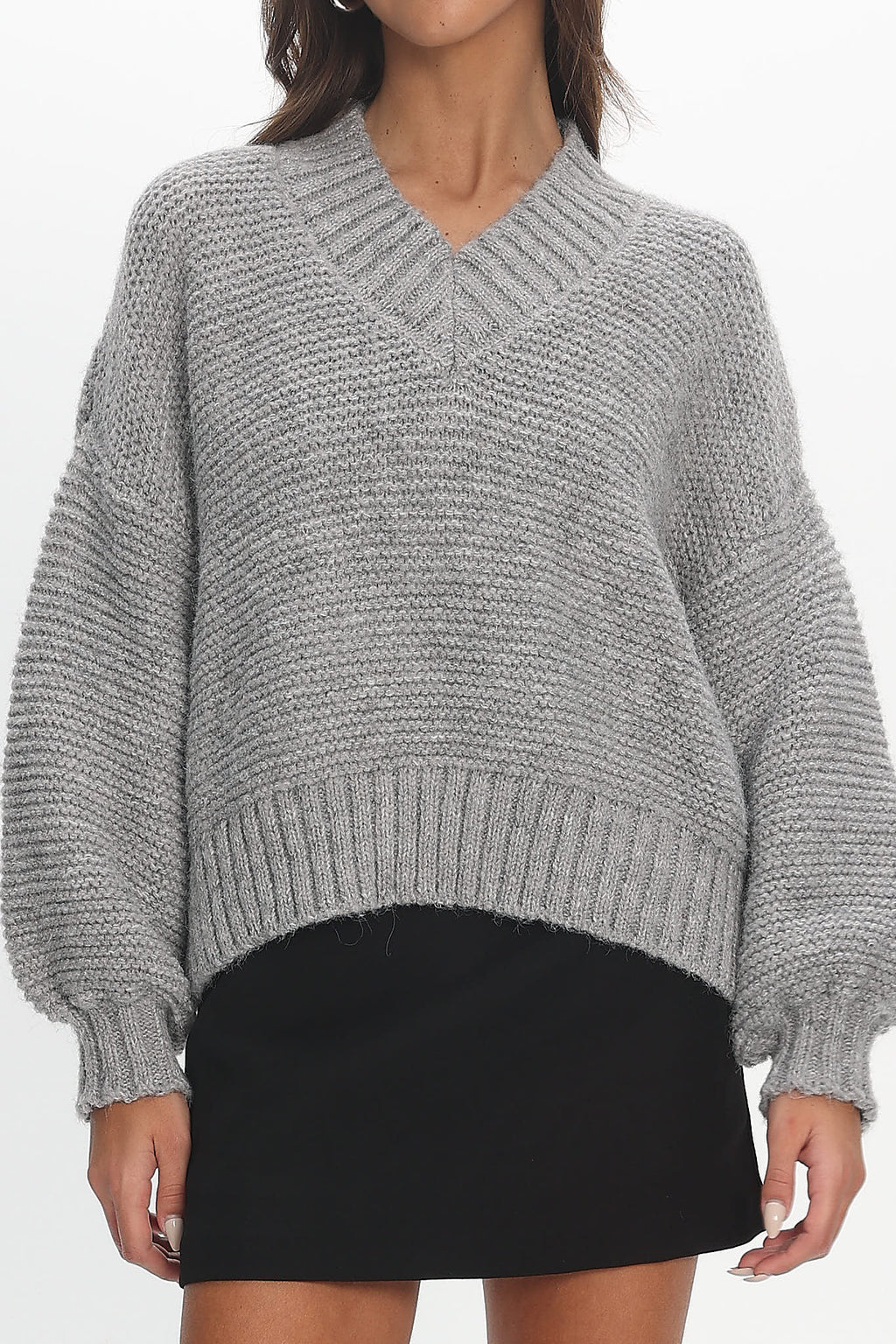 Samaya Chunky Knit Sweater Grey