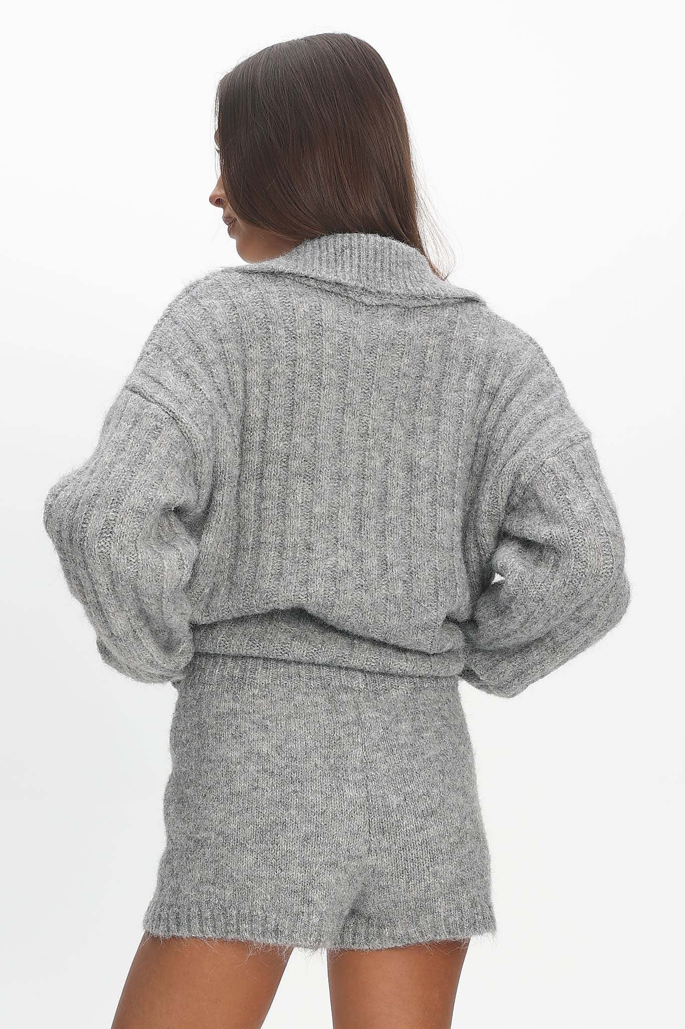 Jenae Knit Shorts Grey