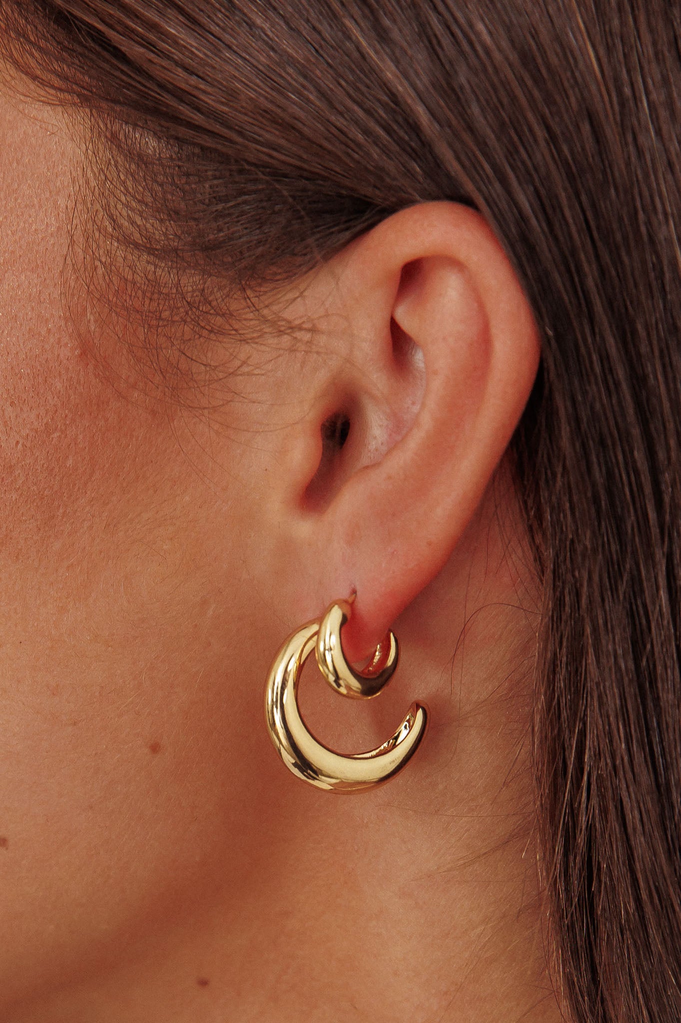 Cece Half-Hoop Earrings Set Gold Plated by Selfie Leslie