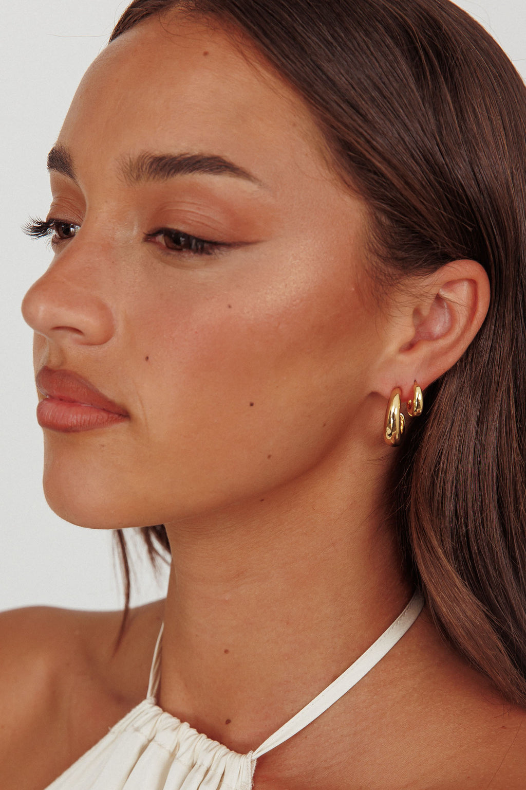 Cece Half-Hoop Earrings Set Gold Plated by Selfie Leslie