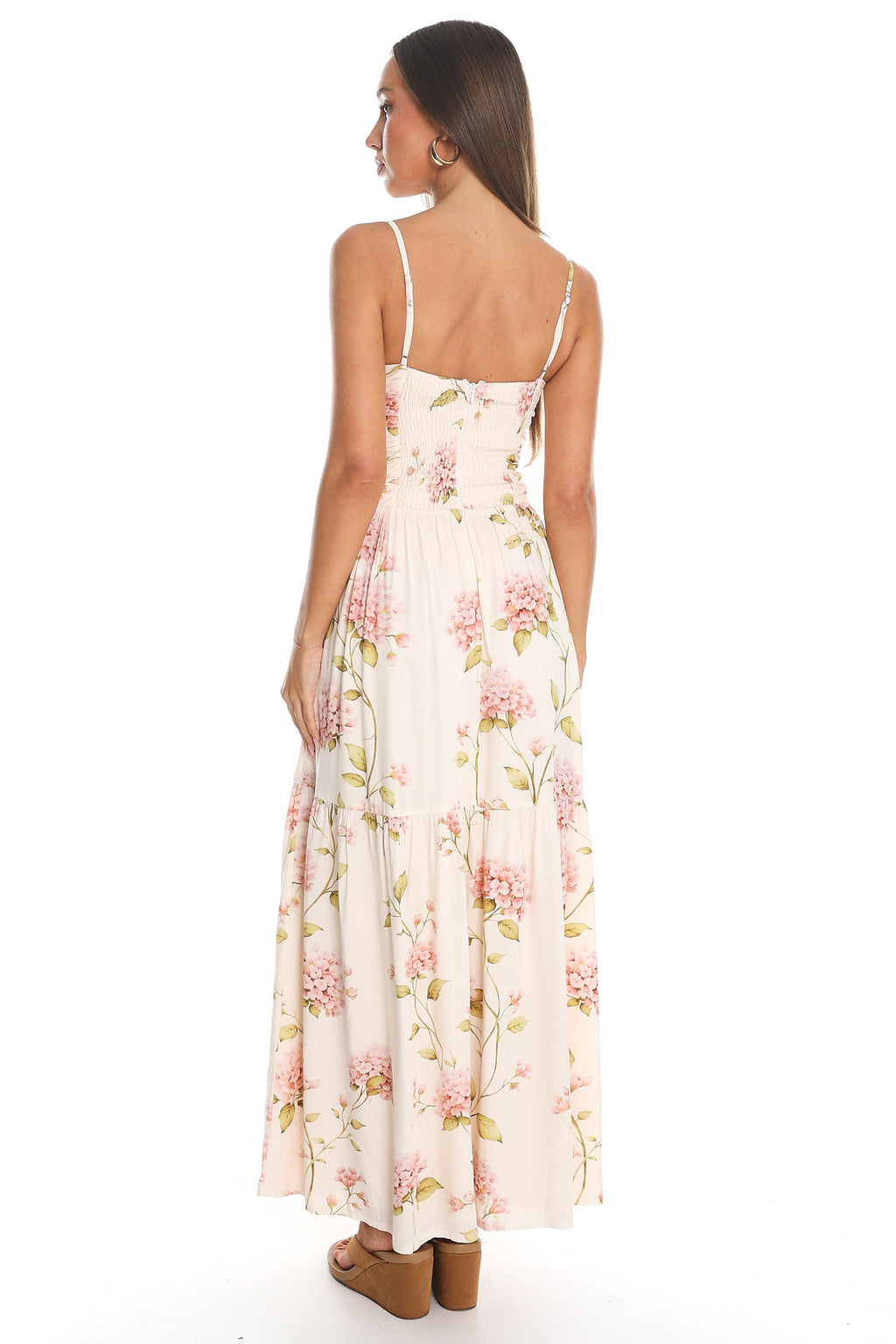 High Spring Tiered Maxi Dress Cream