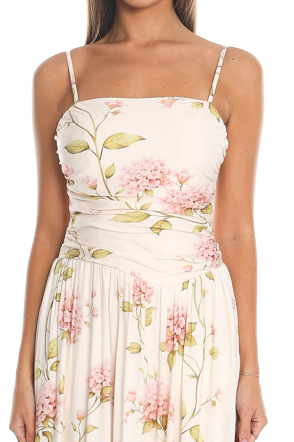 High Spring Tiered Maxi Dress Cream