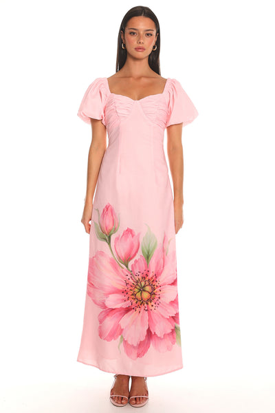 pink puff sleeve maxi dress Sweet Enough Color:Deep blue 08.07.2024 %0D%0A*%20Pay%20special%20attention%20on%20measurements%20to%20ensure%20proper%20fit Sexy A Line Straps