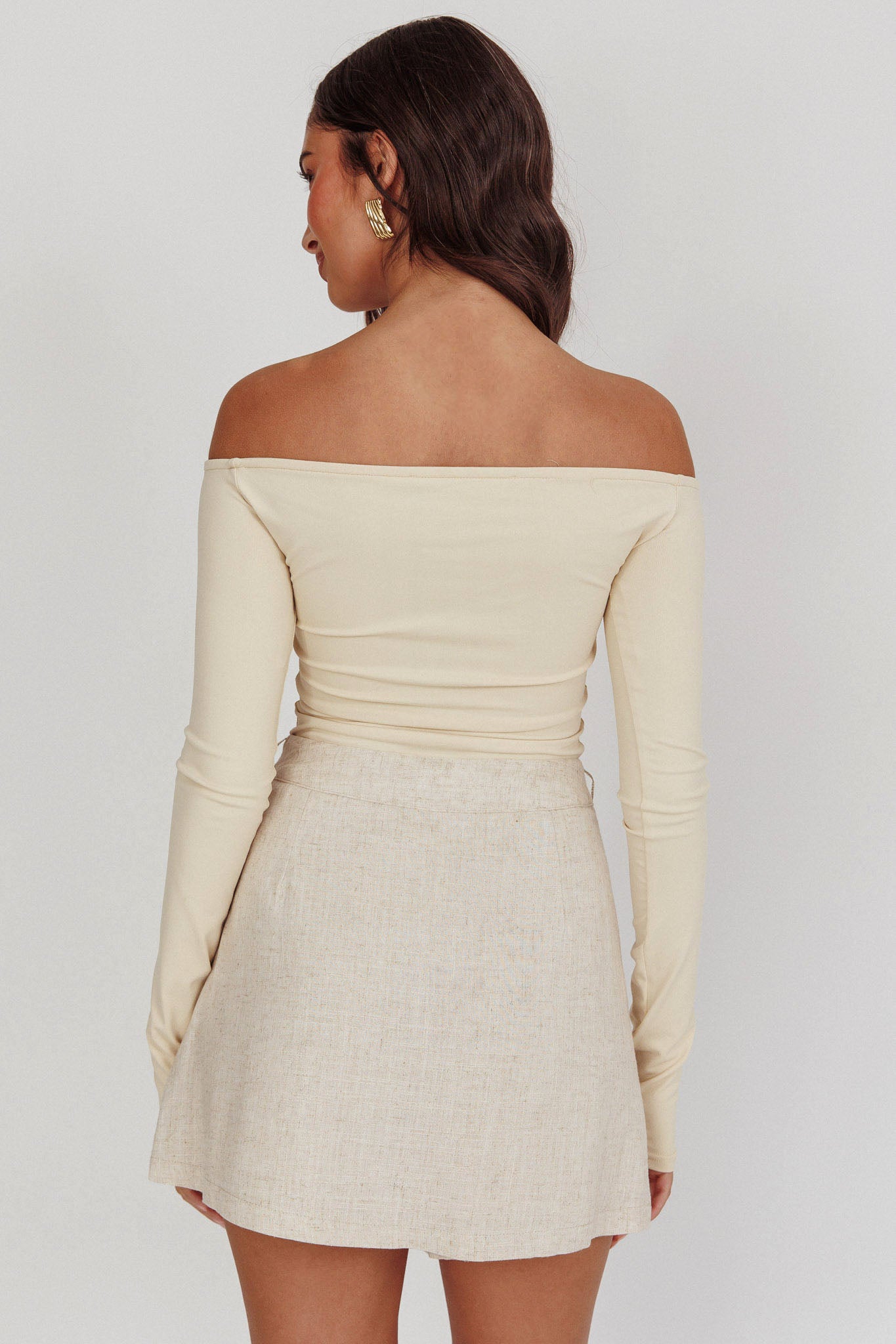 Euphoria Linen Skort Sand by Selfie Leslie