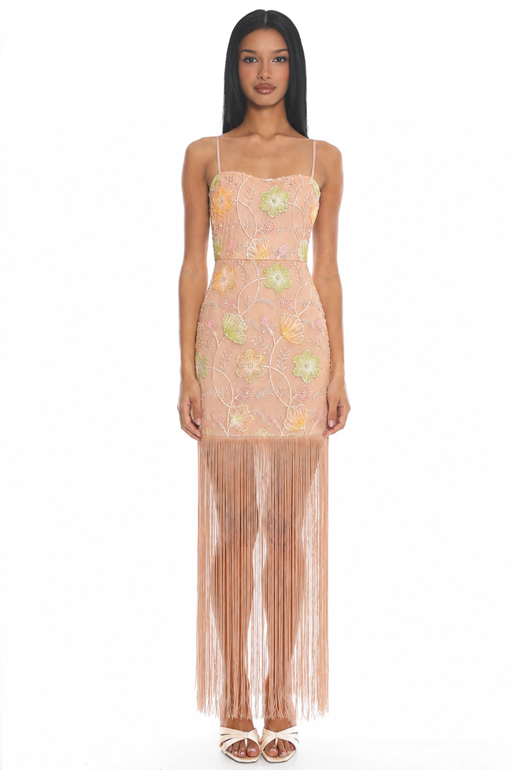 Cecily Fringe Mini Dress Pink by Selfie Leslie