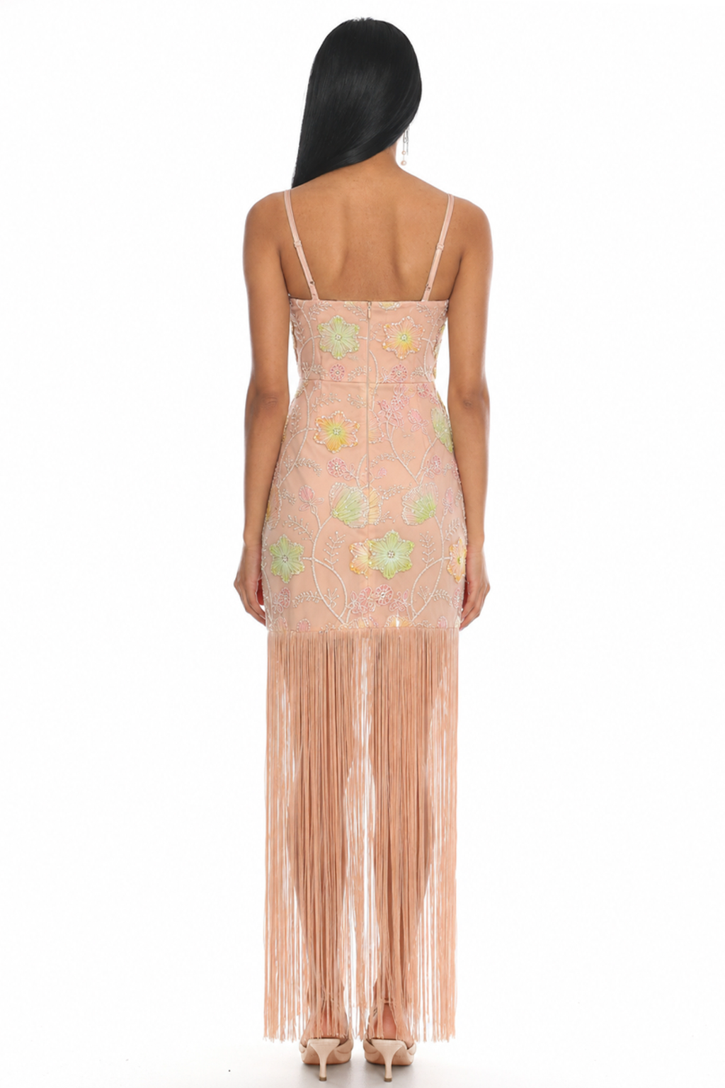 Cecily Fringe Mini Dress Pink by Selfie Leslie