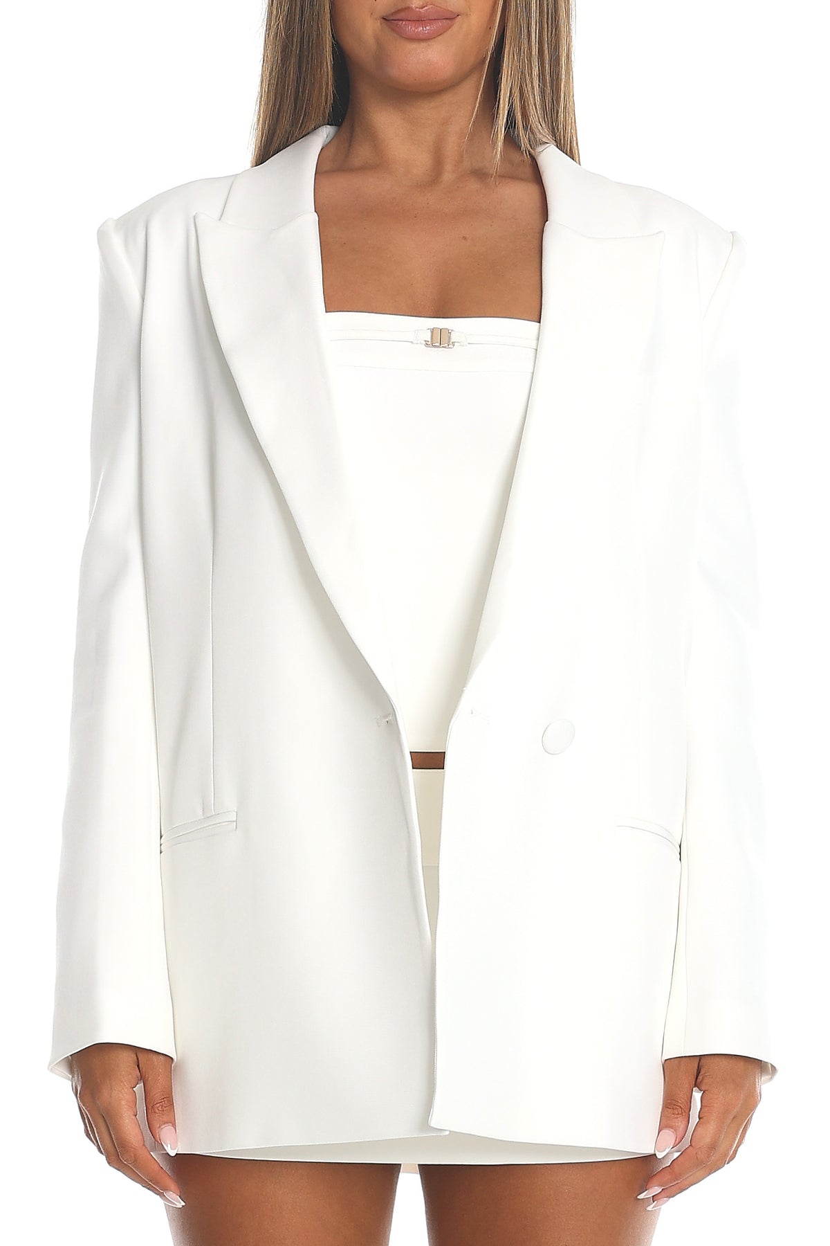 Call Me Oversized Blazer White