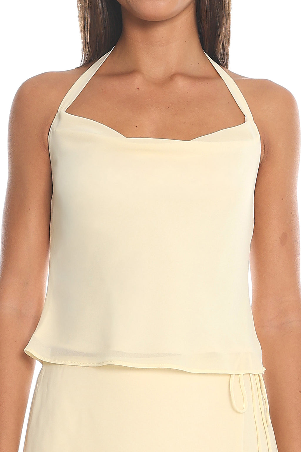 Sweet Loving Halter Crop Top Butter