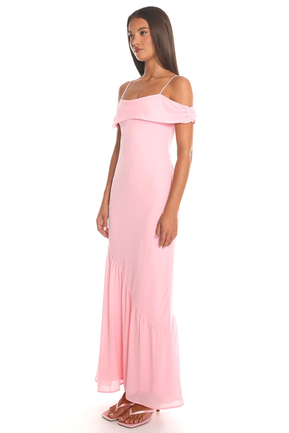 Costa Vera Off-Shoulder Maxi Dress Pink