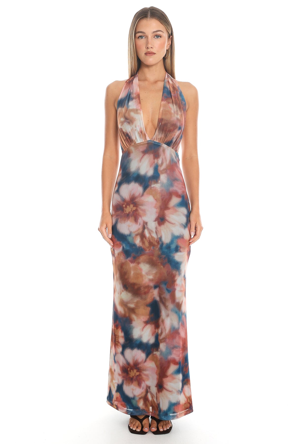 Cirella Halter Maxi Dress Teal by Selfie Leslie