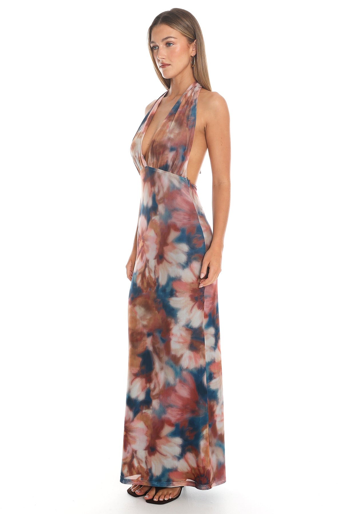Cirella Halter Maxi Dress Teal by Selfie Leslie