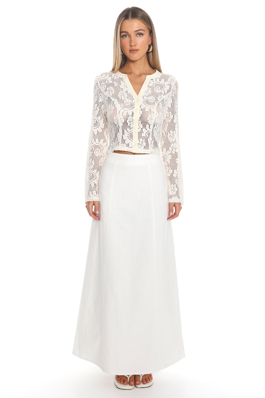 Menorca Maxi Skirt Off White