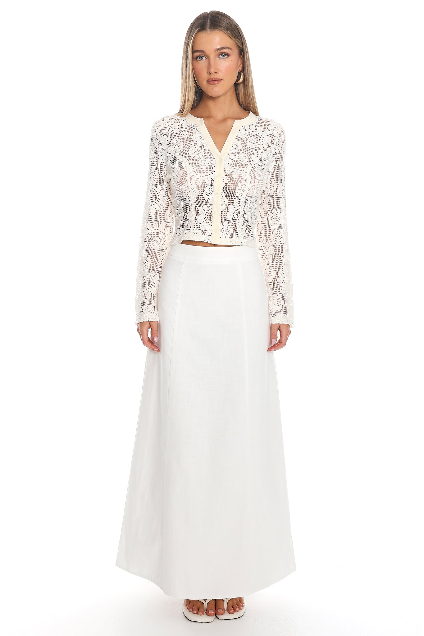 Menorca Maxi Skirt Off White