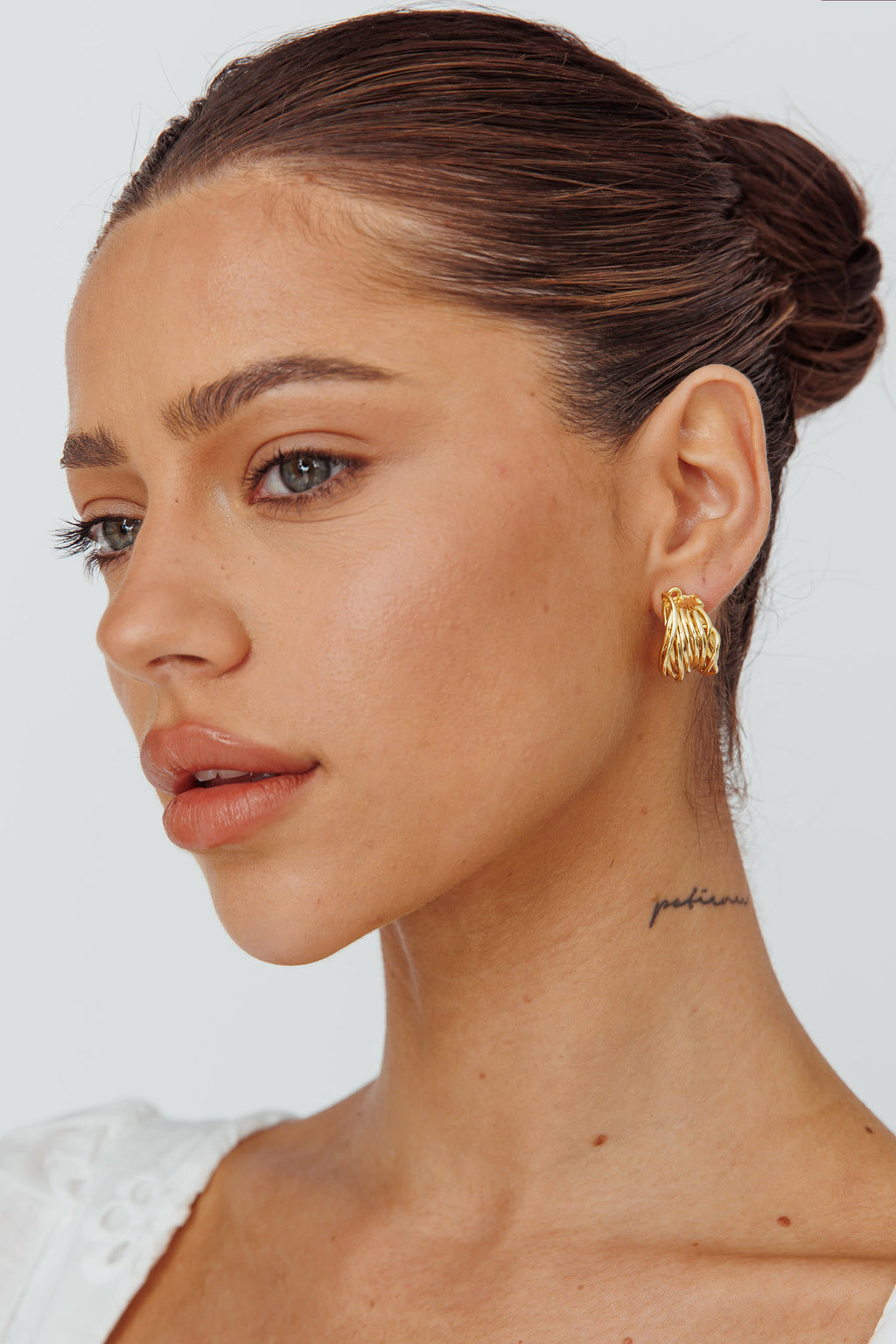 Halo Tangled Hoop Earrings Gold by Selfie Leslie