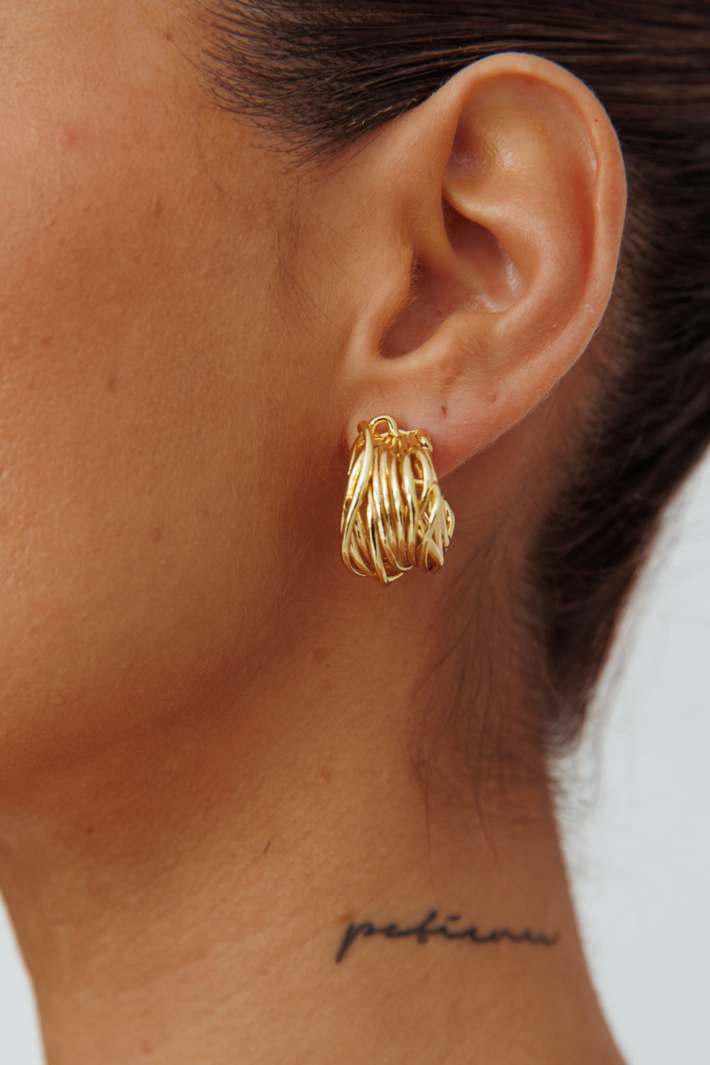 Halo Tangled Hoop Earrings Gold by Selfie Leslie