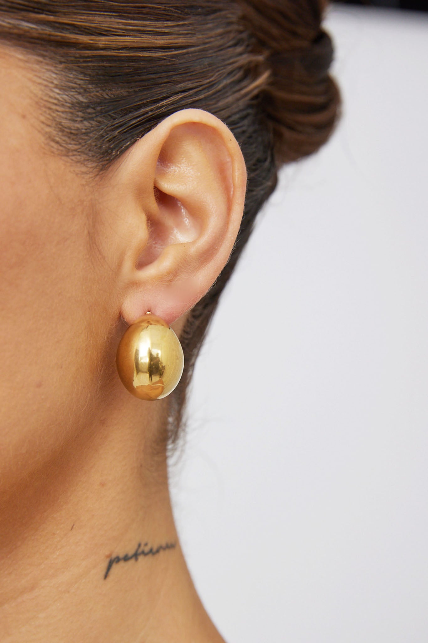 Arabia Dome Hoop Earrings Gold by Selfie Leslie