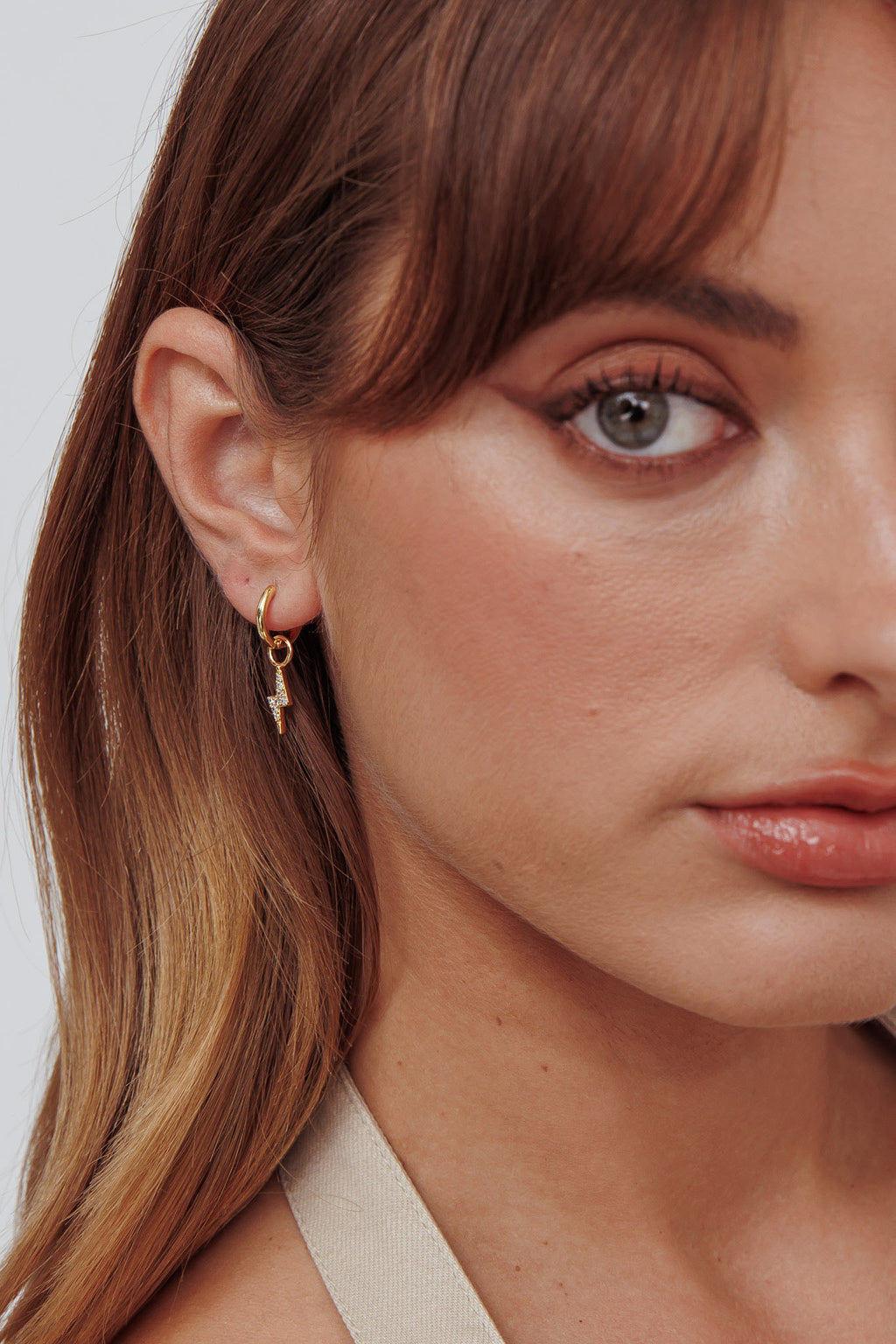 Celeste Lightning Zircon Earrings Gold by Selfie Leslie