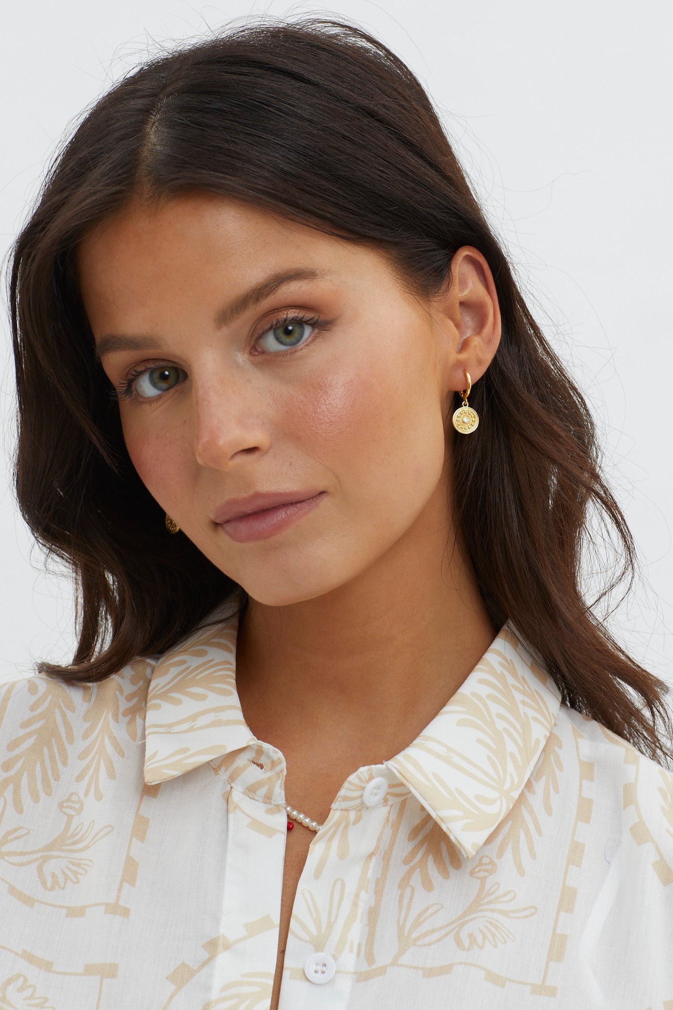 Inca Coin Dangle Earrings Gold by Selfie Leslie