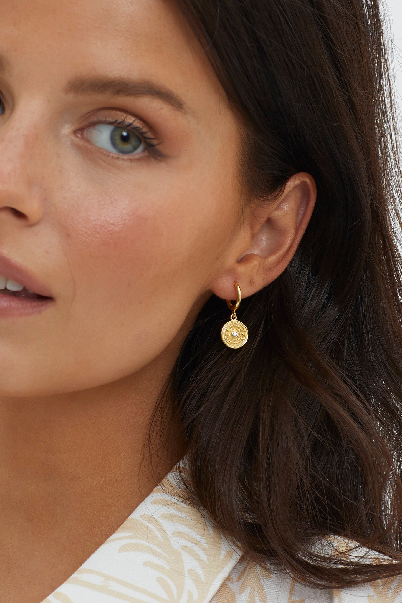 Inca Coin Dangle Earrings Gold by Selfie Leslie