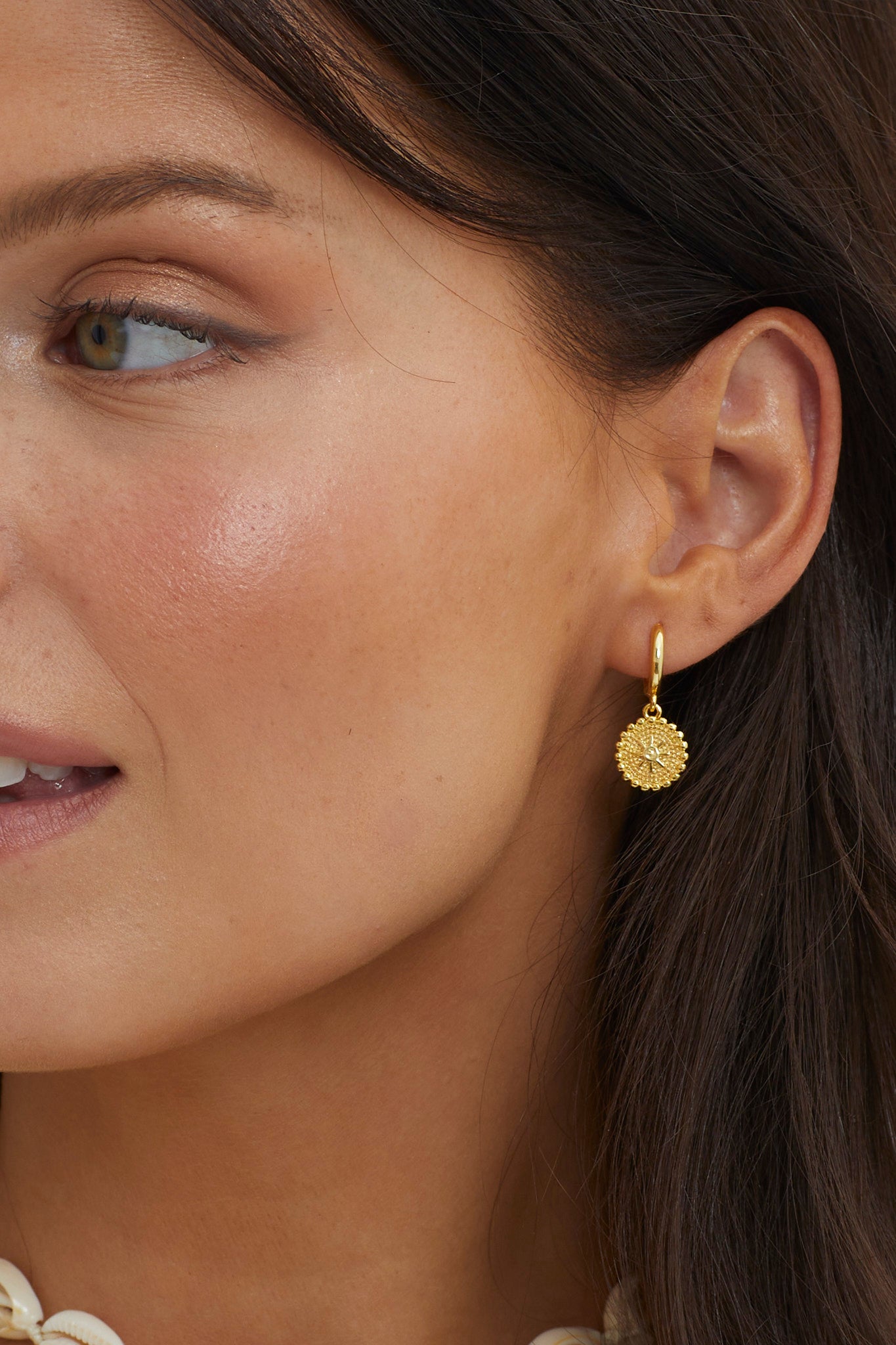 Ezra Coin Dangle Earrings Gold by Selfie Leslie