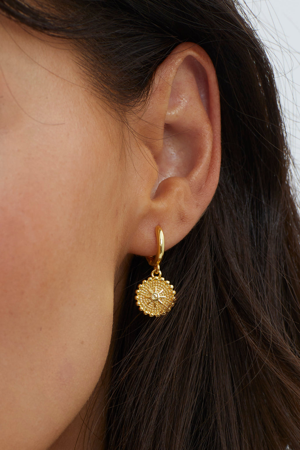 Ezra Coin Dangle Earrings Gold by Selfie Leslie