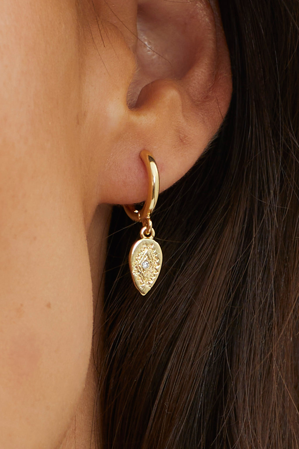 Emmie Teardrop Dangle Earrings Gold by Selfie Leslie