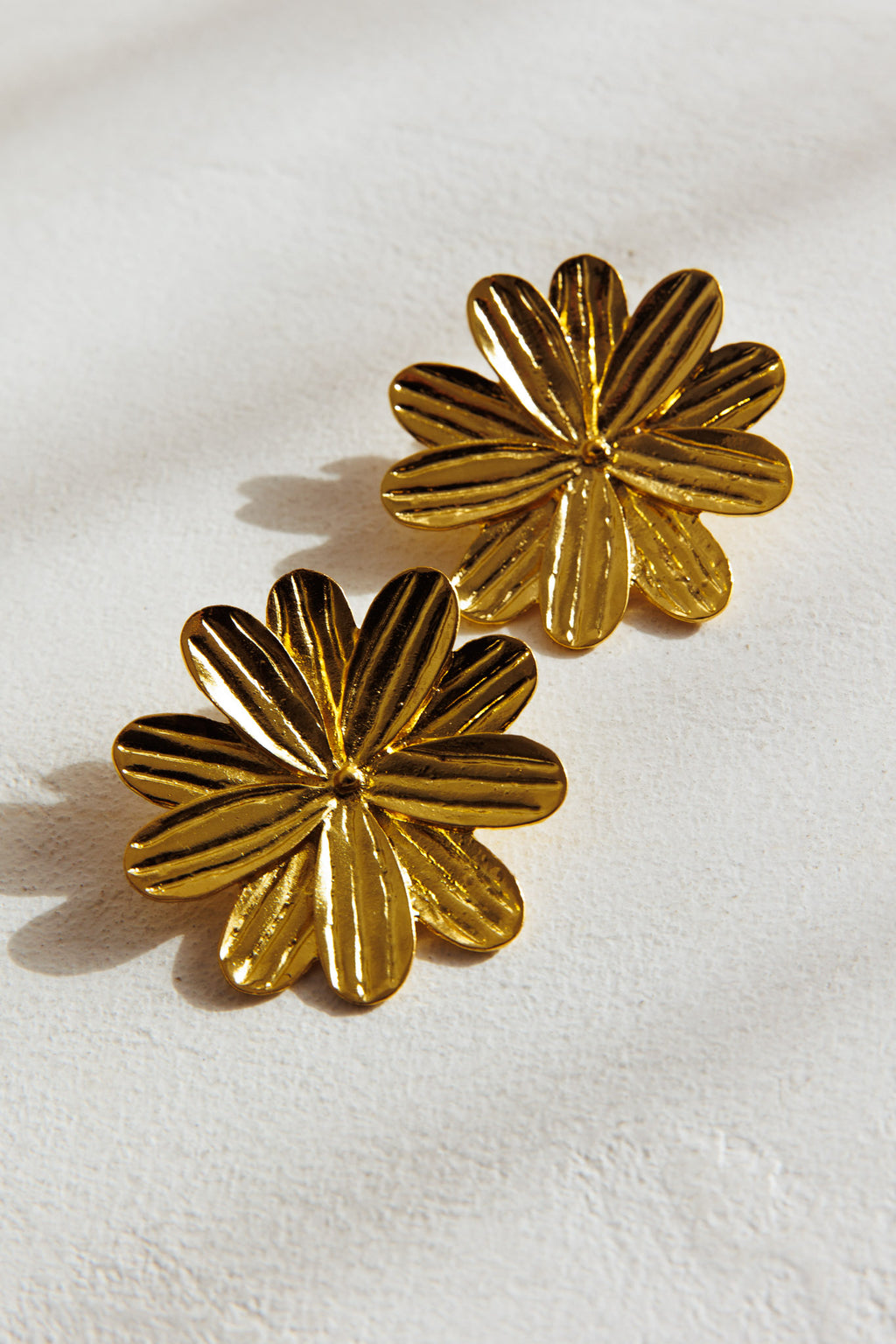Lucid Drop Flower Earrings Gold by Selfie Leslie