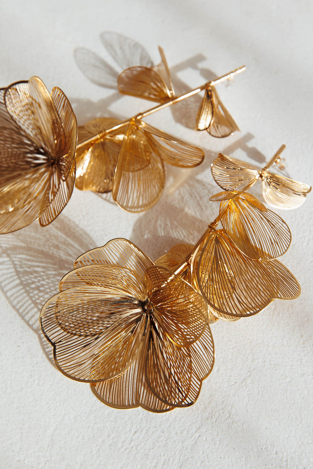 Ruminate Drop Floral Earrings Gold by Selfie Leslie