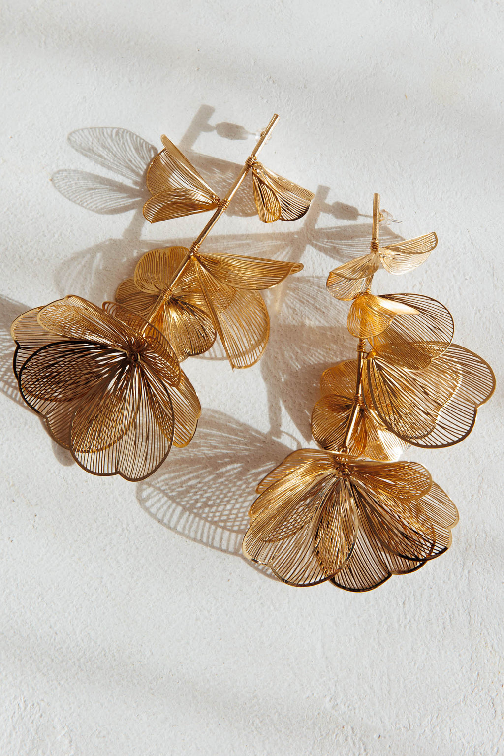 Ruminate Drop Floral Earrings Gold by Selfie Leslie