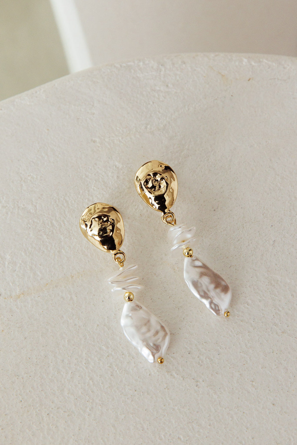 Elysian Drop Pearl Earrings by Selfie Leslie