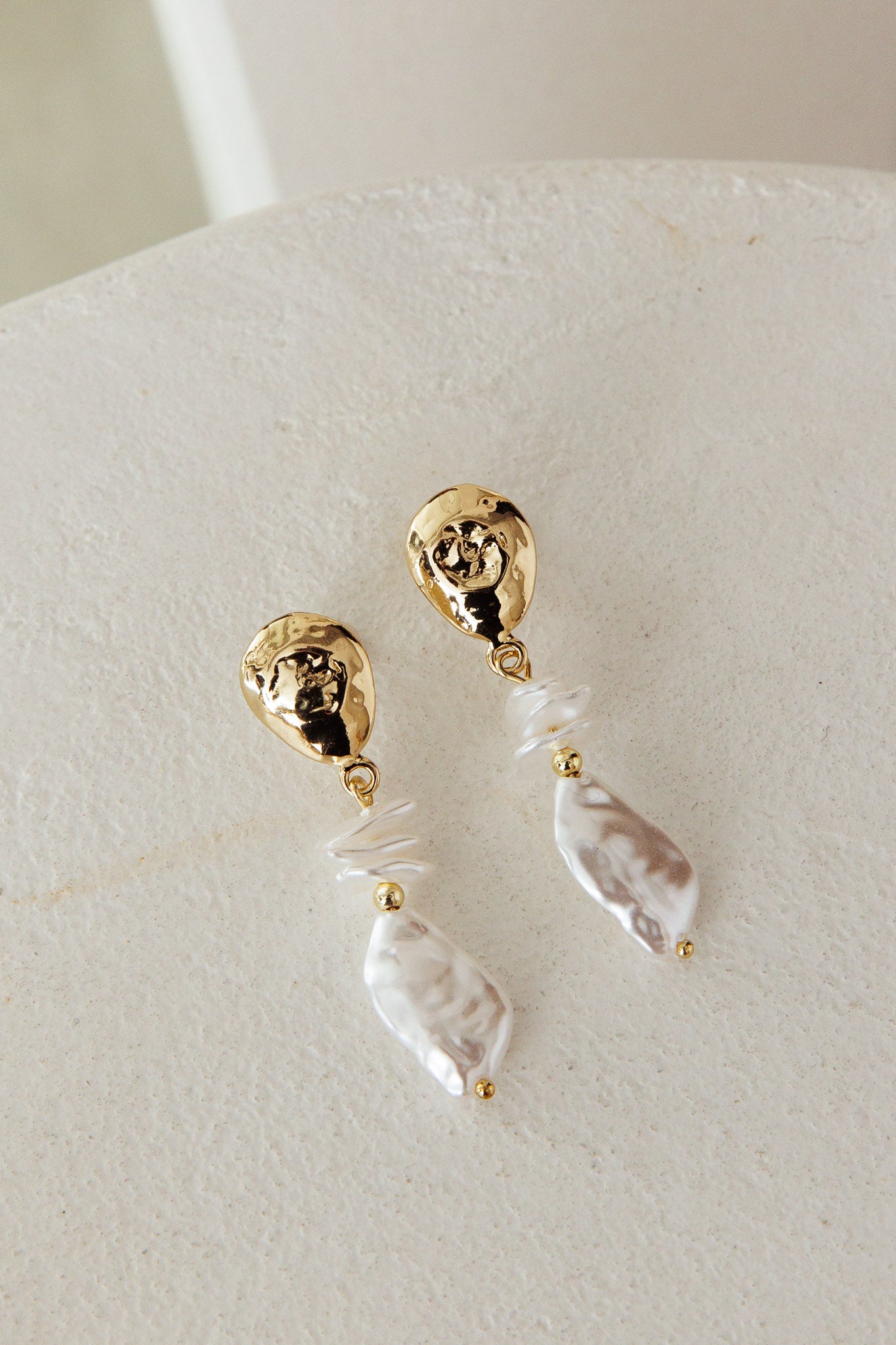 Elysian Drop Pearl Earrings by Selfie Leslie