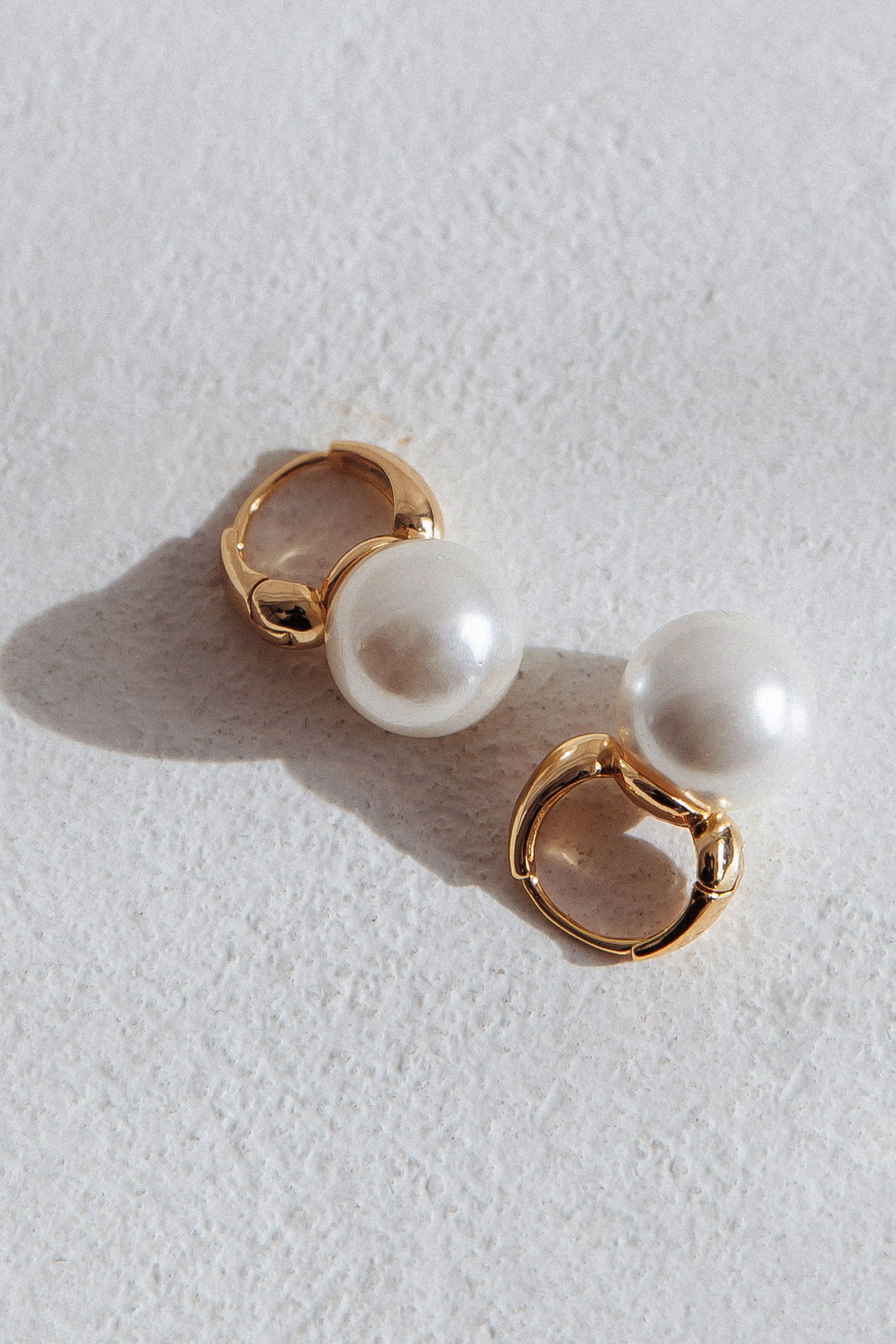Taj Drop Pearl Earrings Gold by Selfie Leslie