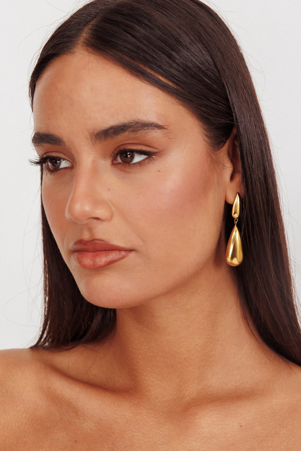 Luna Teardrop Earrings Gold by Selfie Leslie